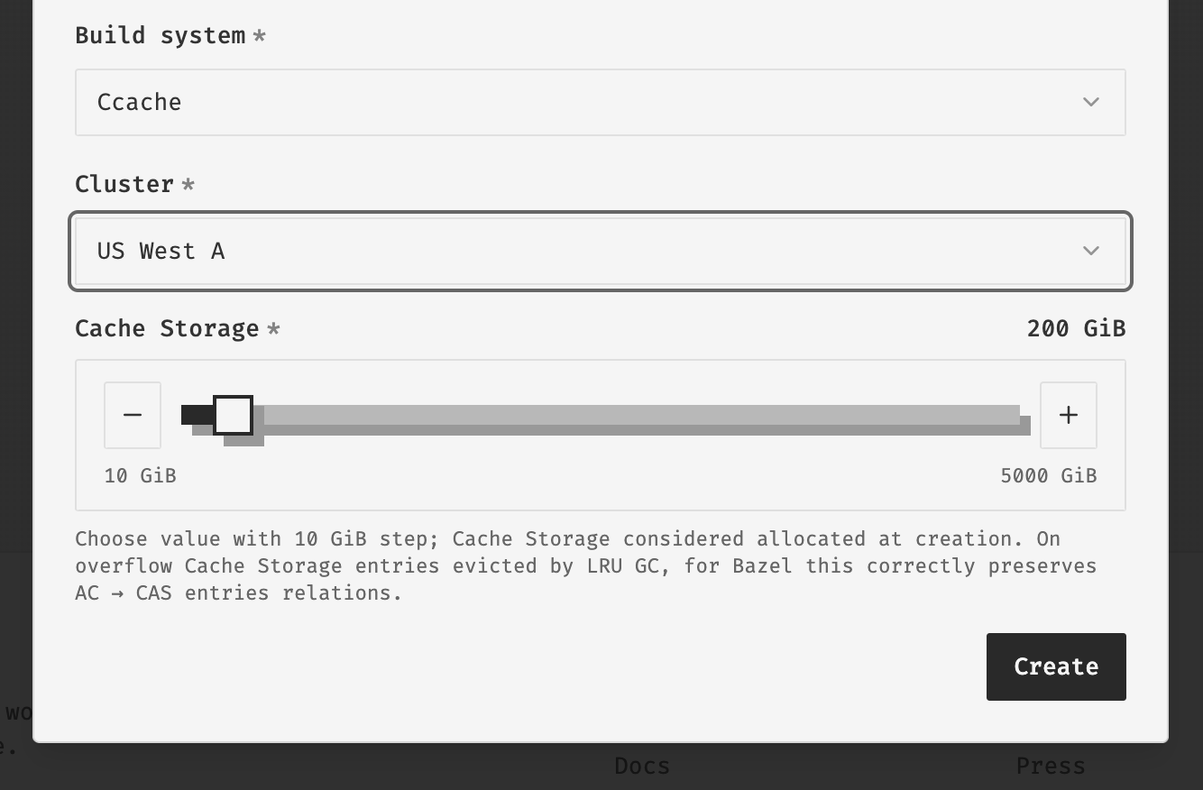 Create Ccache Project Dialog